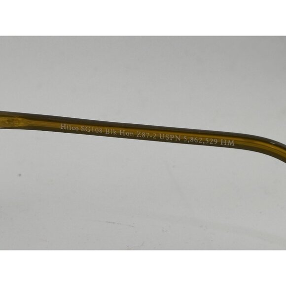 A2 EYEWEAR -  SG108 BLACK HONEY Z87-2 EN166F 140mm Eyeglass Frames - Picture 6 of 8